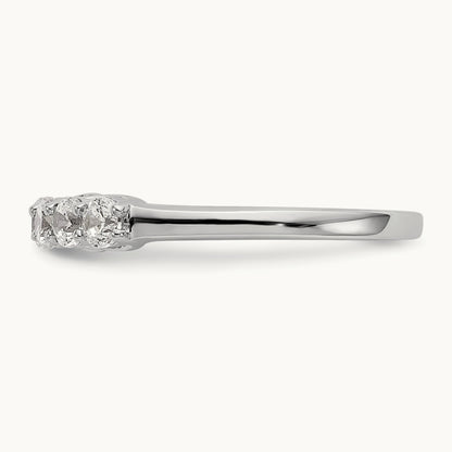 5-Stone Diamond Band, 14K White Gold