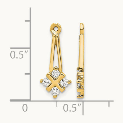 VS Dangle Cluster Diamond Earring Jacket, 14K
