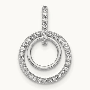 Double Circle Dangle Pendant, 0.25 ct tw Lab-Grown Diamond