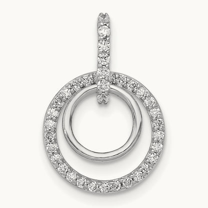 Double Circle Dangle Pendant, 0.25 ct tw Lab-Grown Diamond