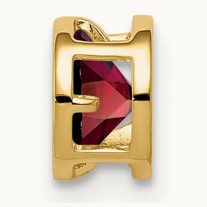 Garnet bezel pendant — 5mm