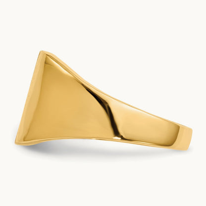 11.0x11. Open Back Signet Ring, 5mm, 14K