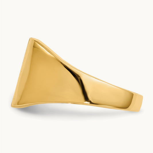 11.0x11. Open Back Signet Ring, 5mm, 14K