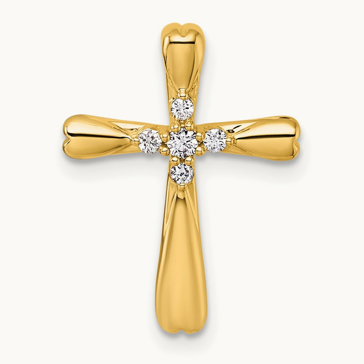 Diamond Cross Slide Pendant — 20.2mm