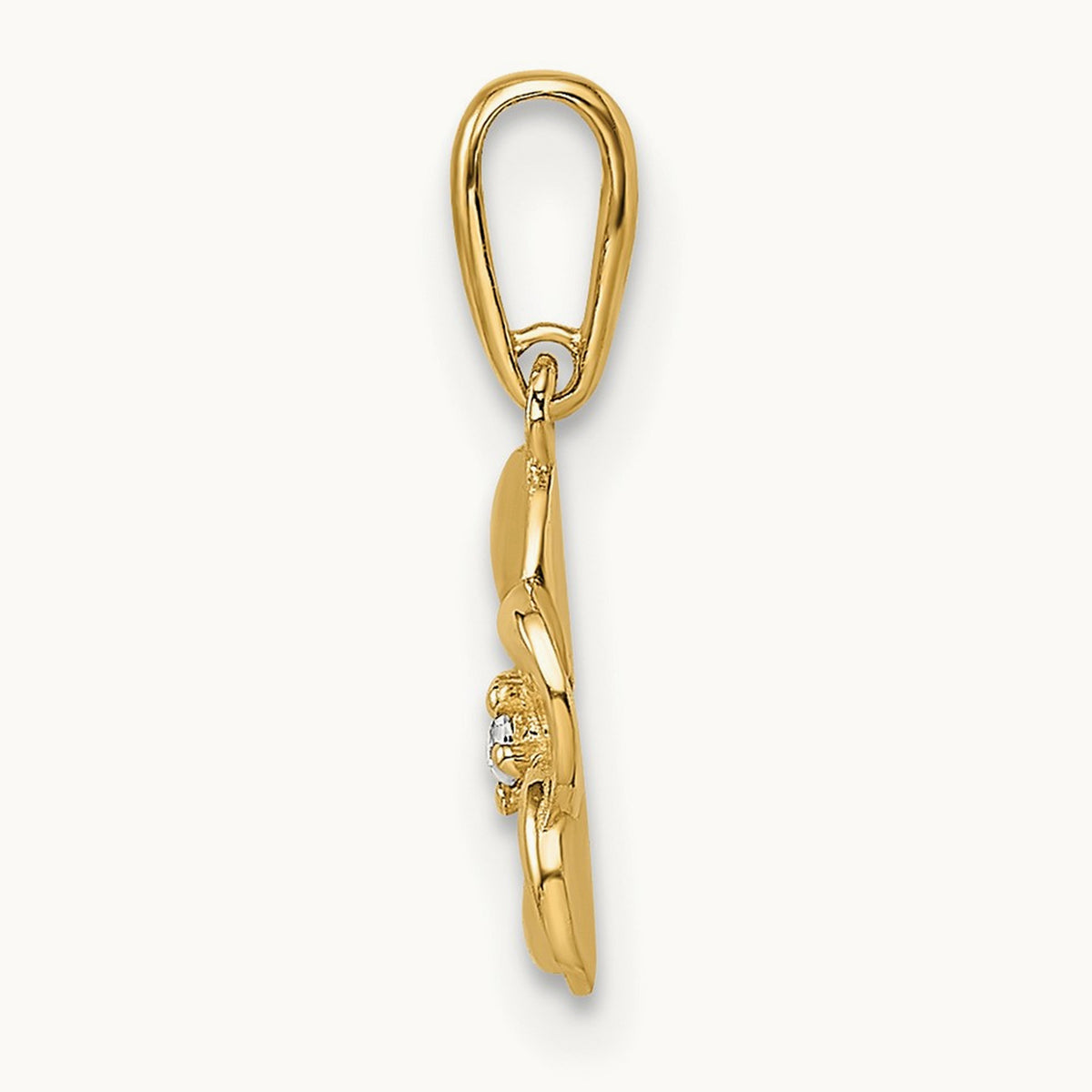 Flower Pendant, 14K
