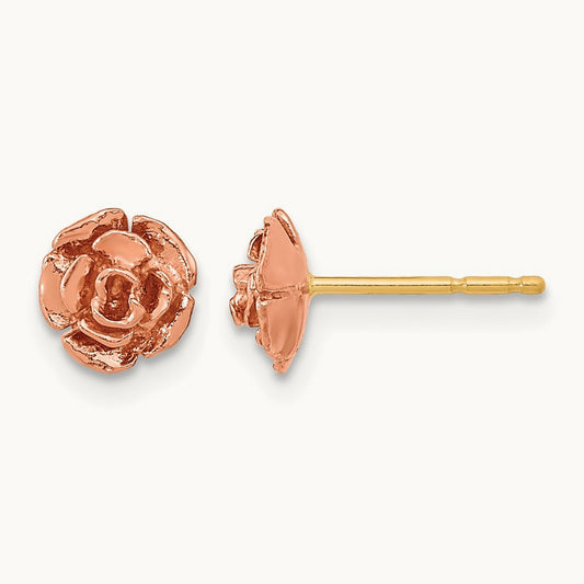 Black Hills Gold Rose Post Earrings