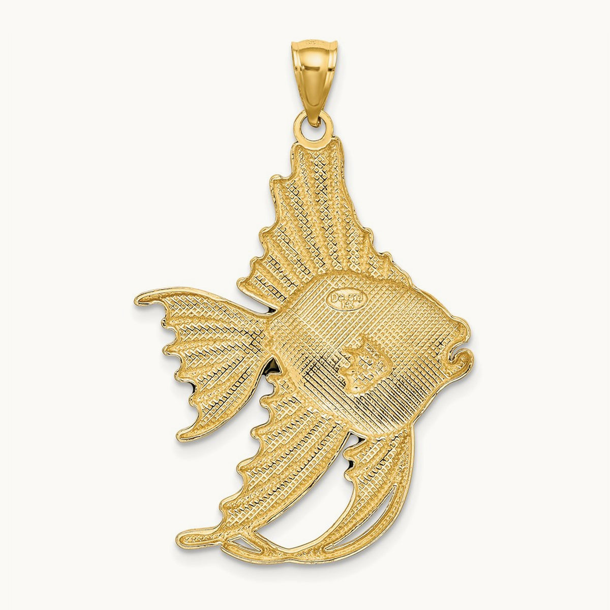 w/ Blue Enamel ANGELFISH Charm, 14K