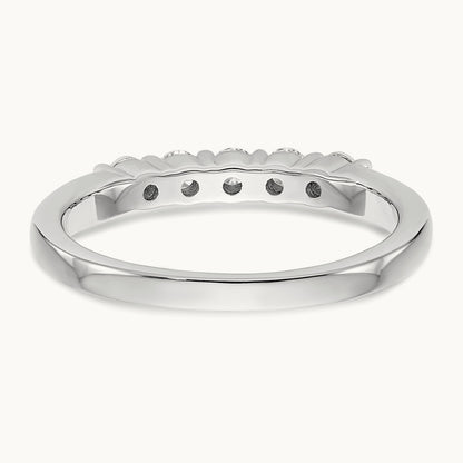 5-Stone Diamond Band, 14K White Gold
