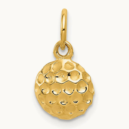 Golf Ball Charm — 14K Yellow Gold