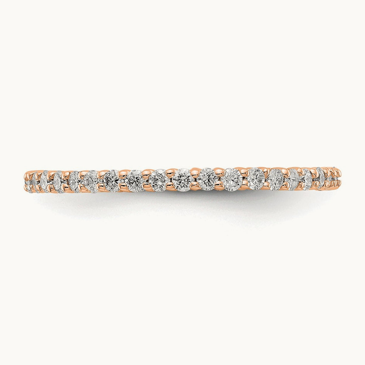 Polished Shared Prong Diamond Eternity Band — 14K Rose Gold, 0.5 ct (4)