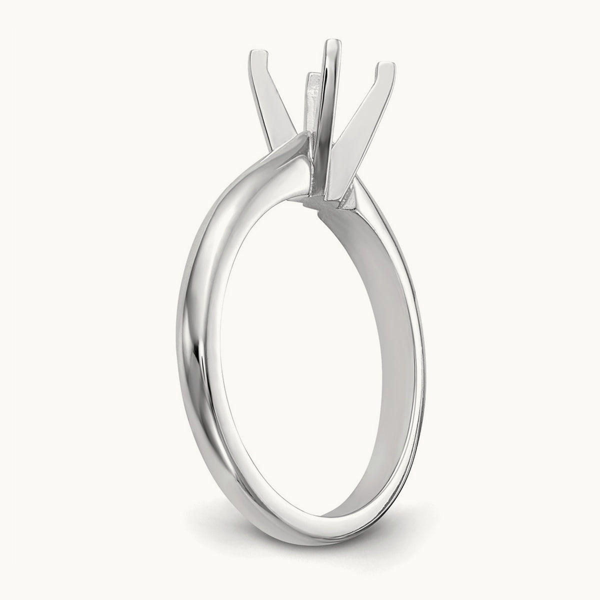 1ct. Medium-Weight Knife Edge 4-Prong Mounting, 14K White Gold