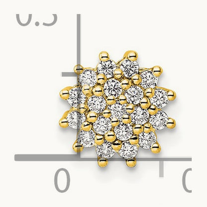 Chain Slide Pendant, 0.25 ct tw Lab-Grown Diamond — 14K Yellow Gold