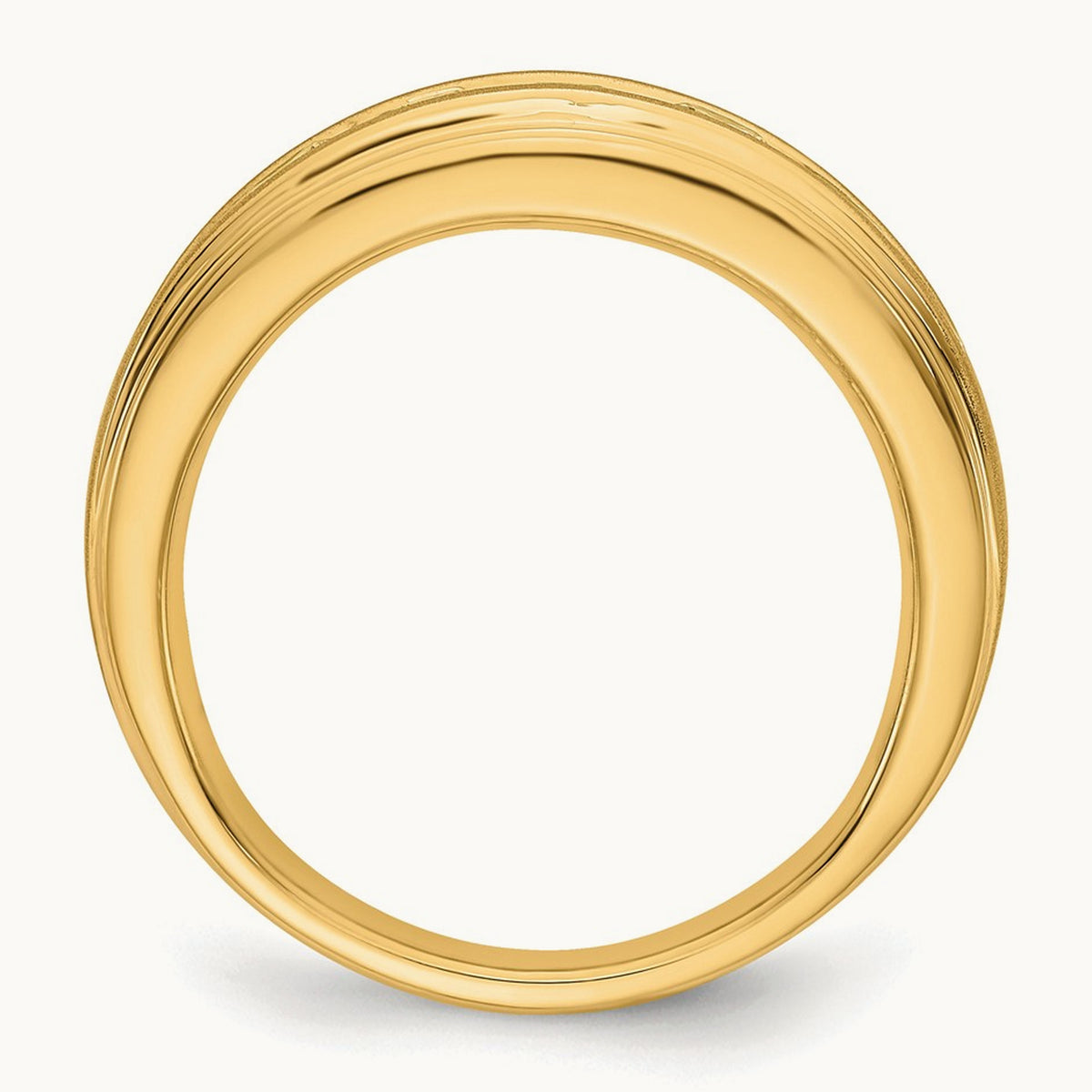 7 Stone Men's Ring, 1.50 ct tw Lab-Grown Diamond — 10K Yellow Gold