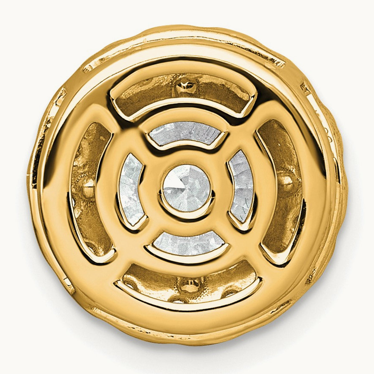 Round Halo Chain Slide Pendant, 0.25-5.00 ct tw Lab-Grown Diamond — 3 ct, 14K Yellow Gold