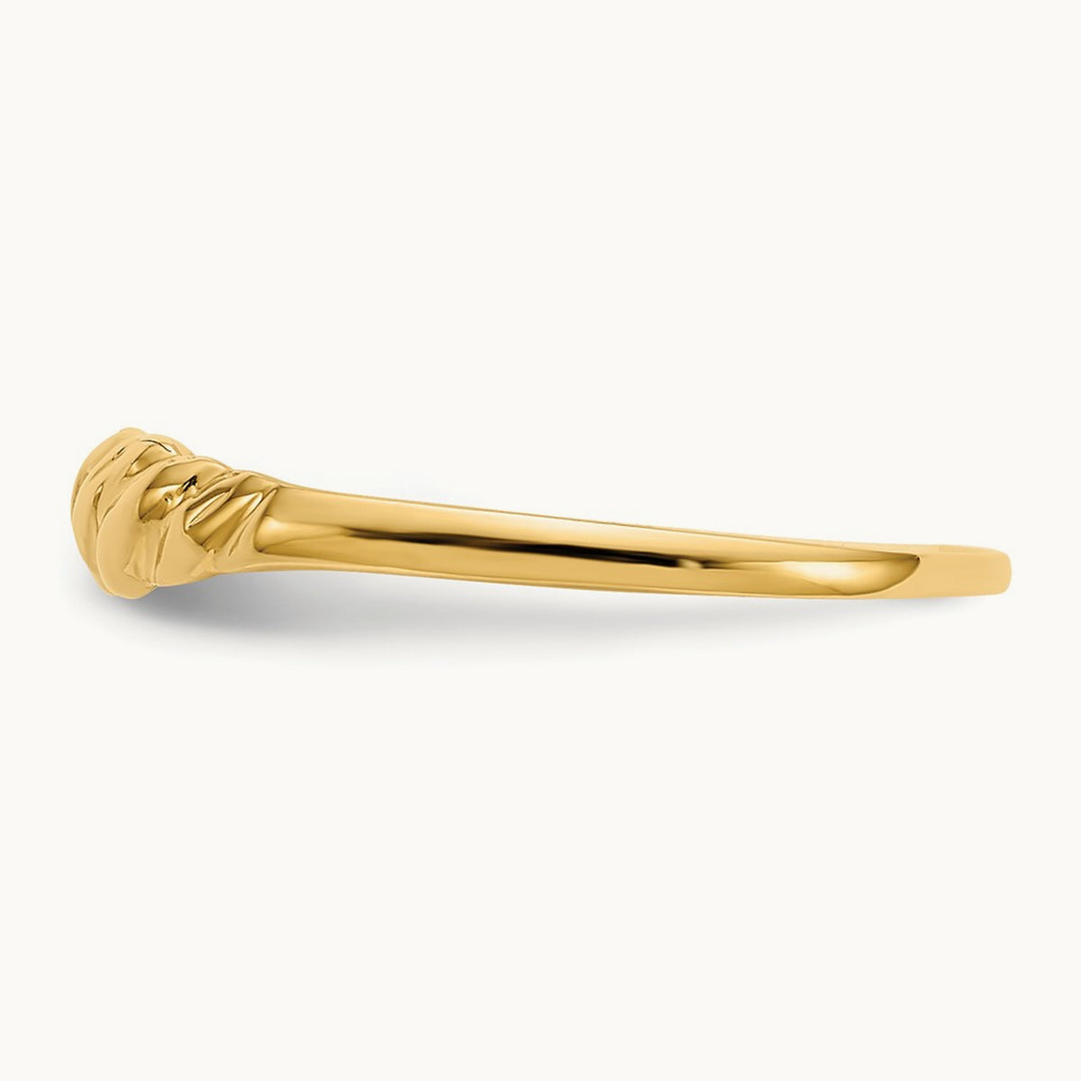 Ridged Dome Ring, 14K
