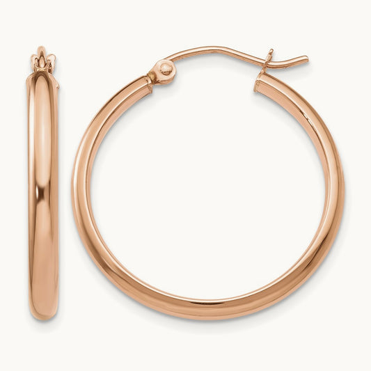 Hoop Earrings, 14K Rose Gold