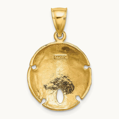Sand Dollar Charm, 14K