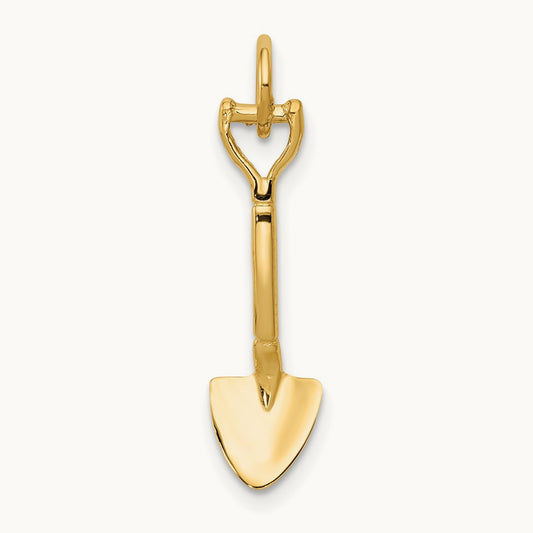 3-D Spade Charm, 14K