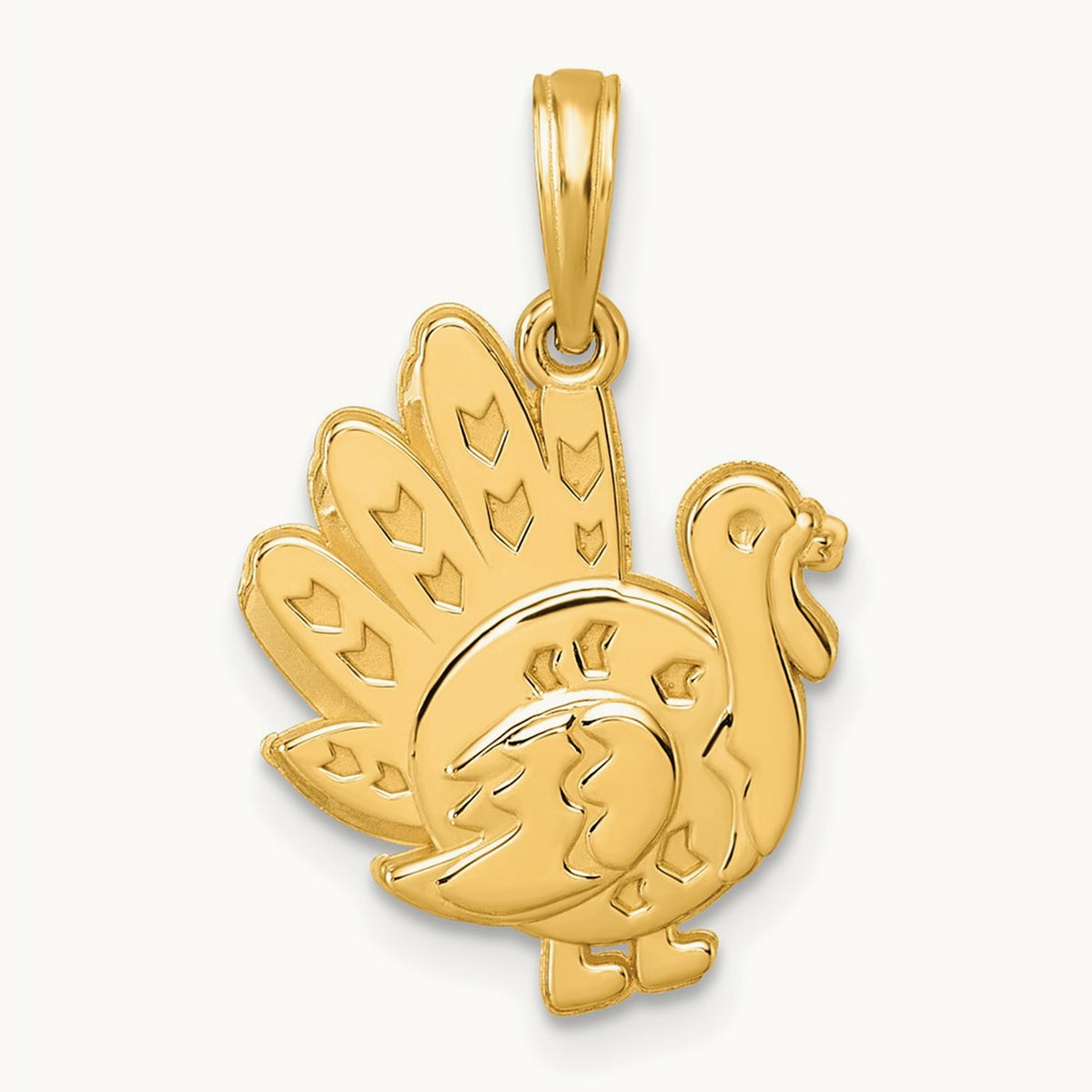 Polished Turkey Pendant, 14K