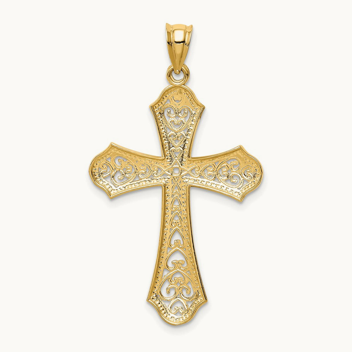 w/ Filigree Cross Pendant — photo set