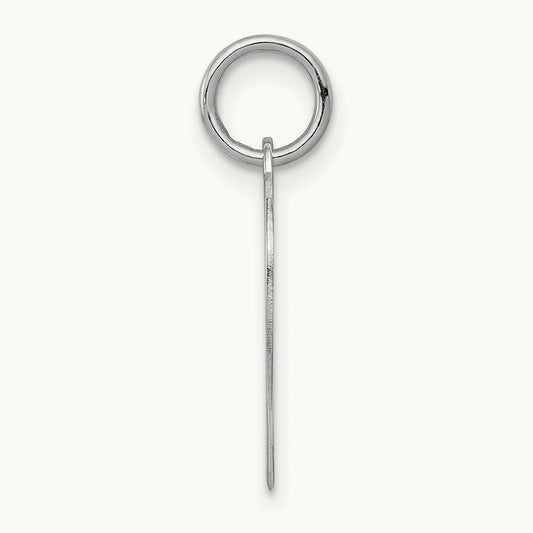 Heart Disc Charm, 14K White Gold
