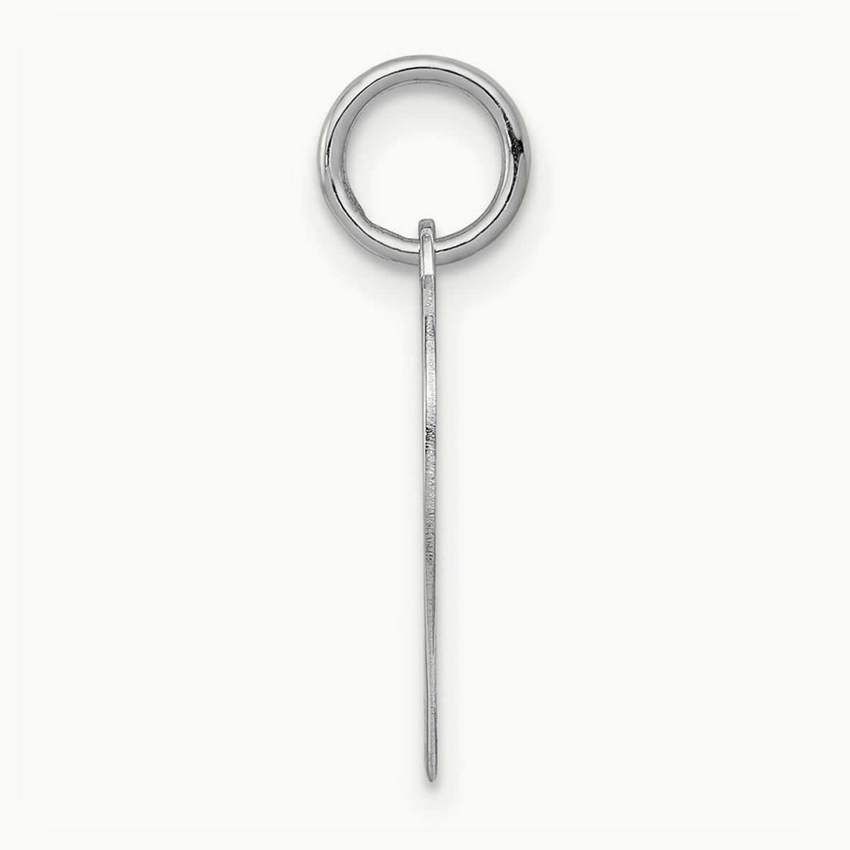 Heart Disc Charm, 14K White Gold