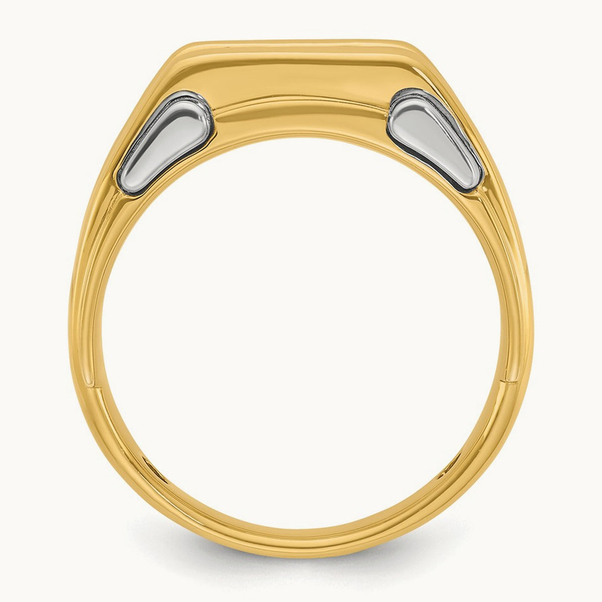 IBGoodman Men's Polished 3-Stone Diamond Ring, 14K Two-tone