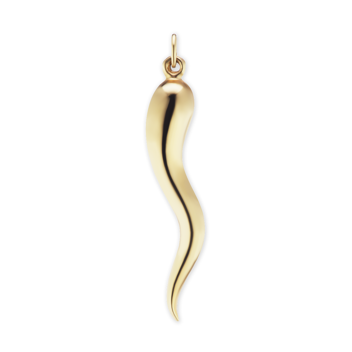 Lucky Italian Horn Amulet, Solid