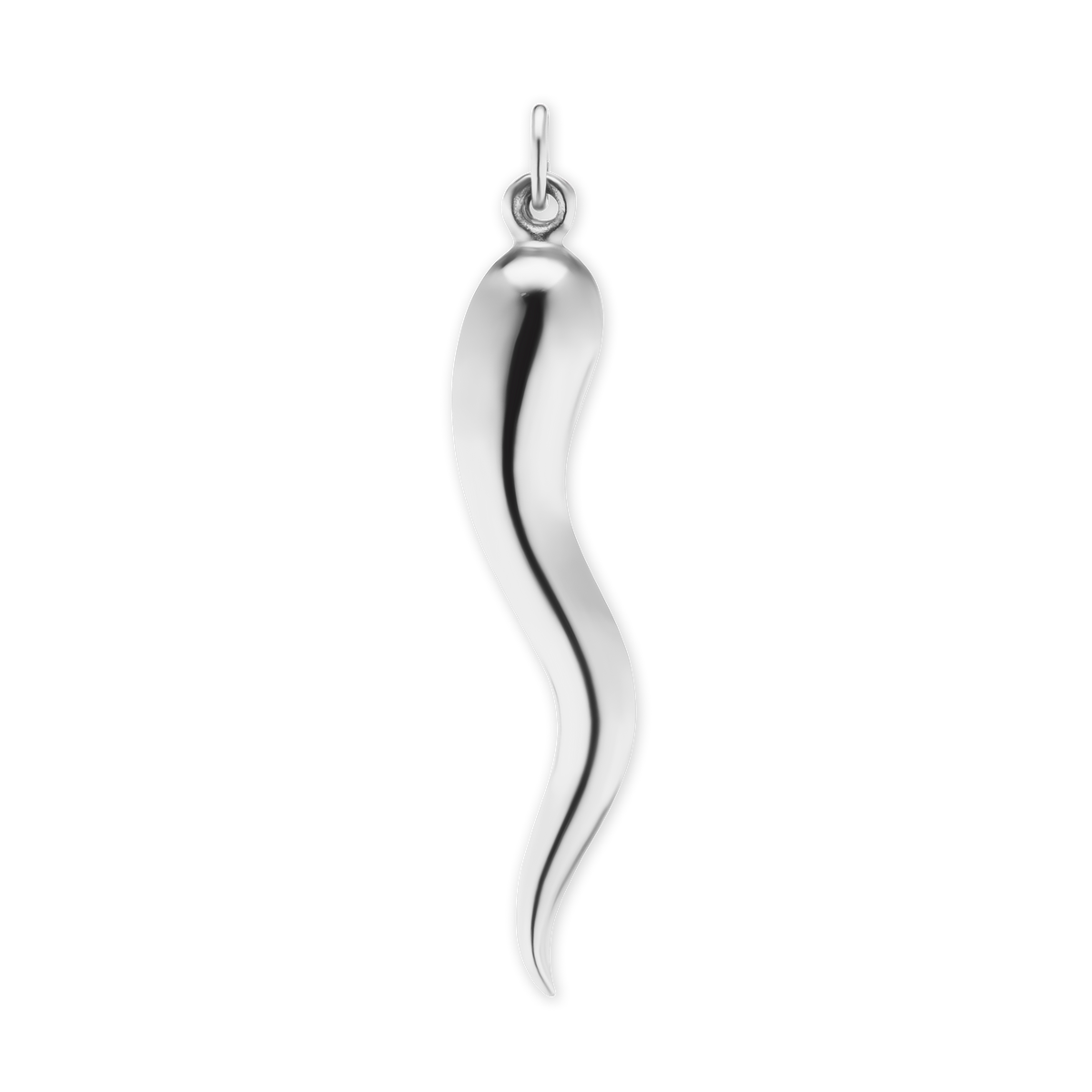 Lucky Italian Horn Amulet, Solid
