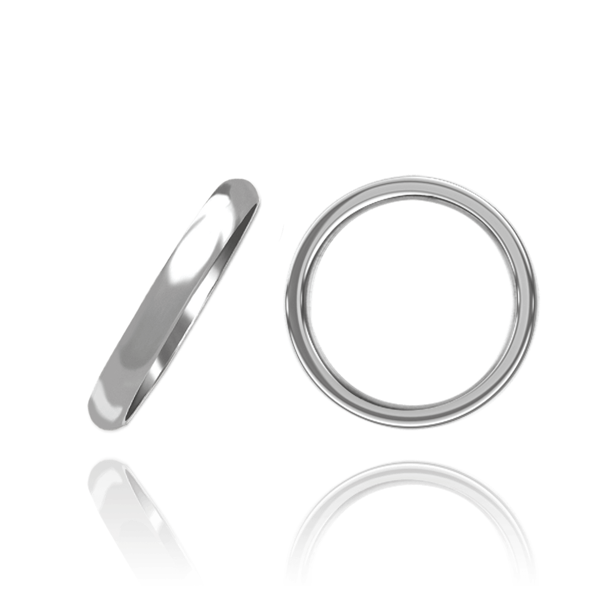Comfort Fit Wedding Band in 14K White Gold