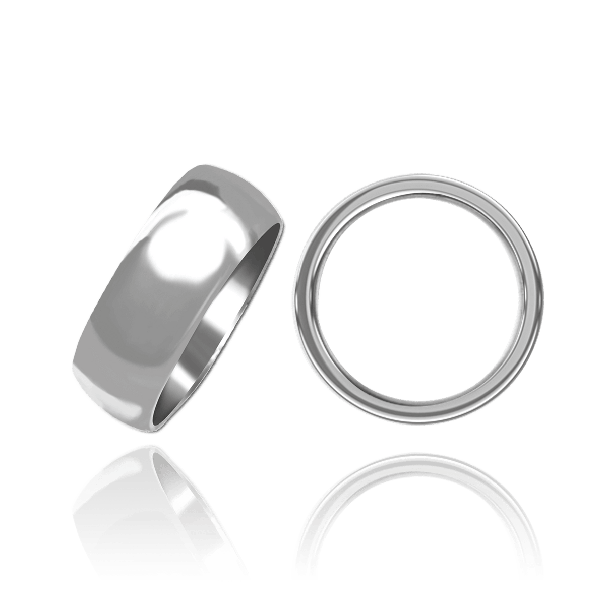 Comfort Fit Wedding Band in 14K White Gold