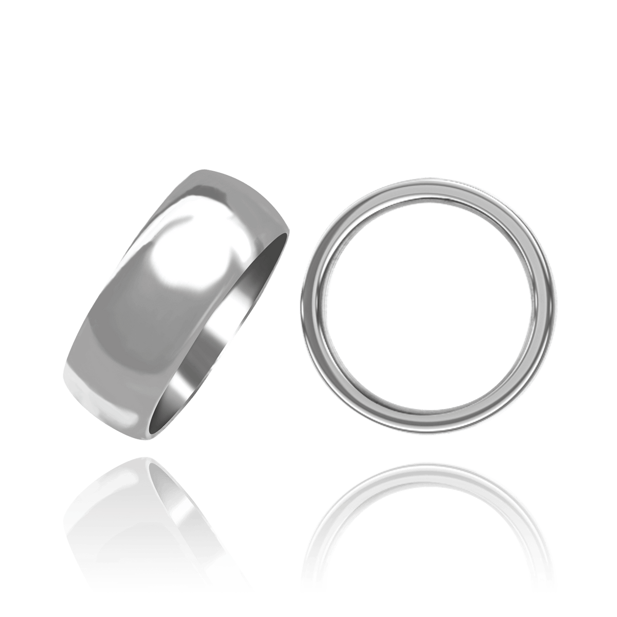 Comfort Fit Wedding Band in 14K White Gold