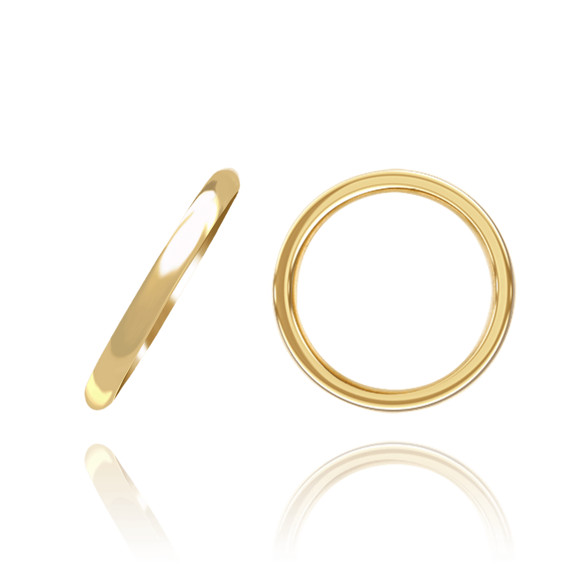 Comfort Fit Wedding Band in 18K Yellow Gold