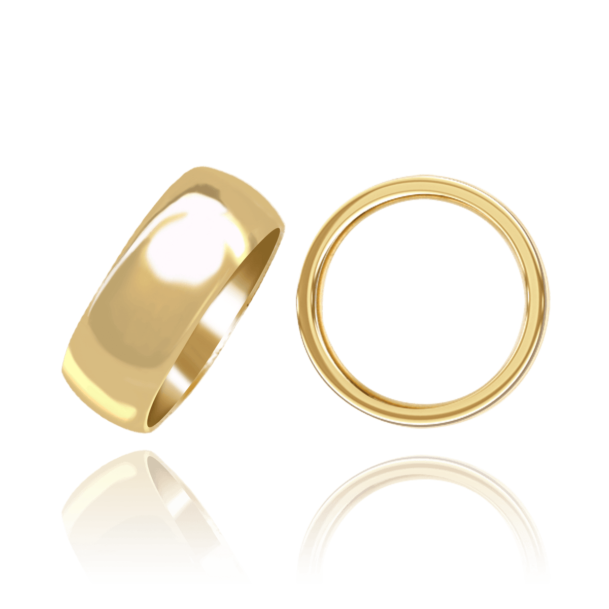 Comfort Fit Wedding Band in 18K Yellow Gold