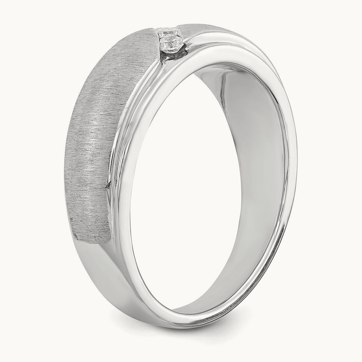 Diamond Men's Band, 14K White Gold