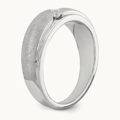 Diamond Men's Band, 14K White Gold