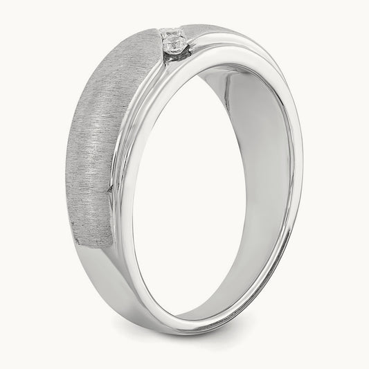 Diamond Men's Band, 14K White Gold