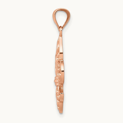 Fleur de lis Pendant, 14K Rose Gold