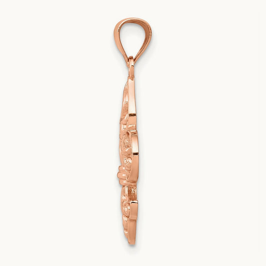 Fleur de lis Pendant, 14K Rose Gold