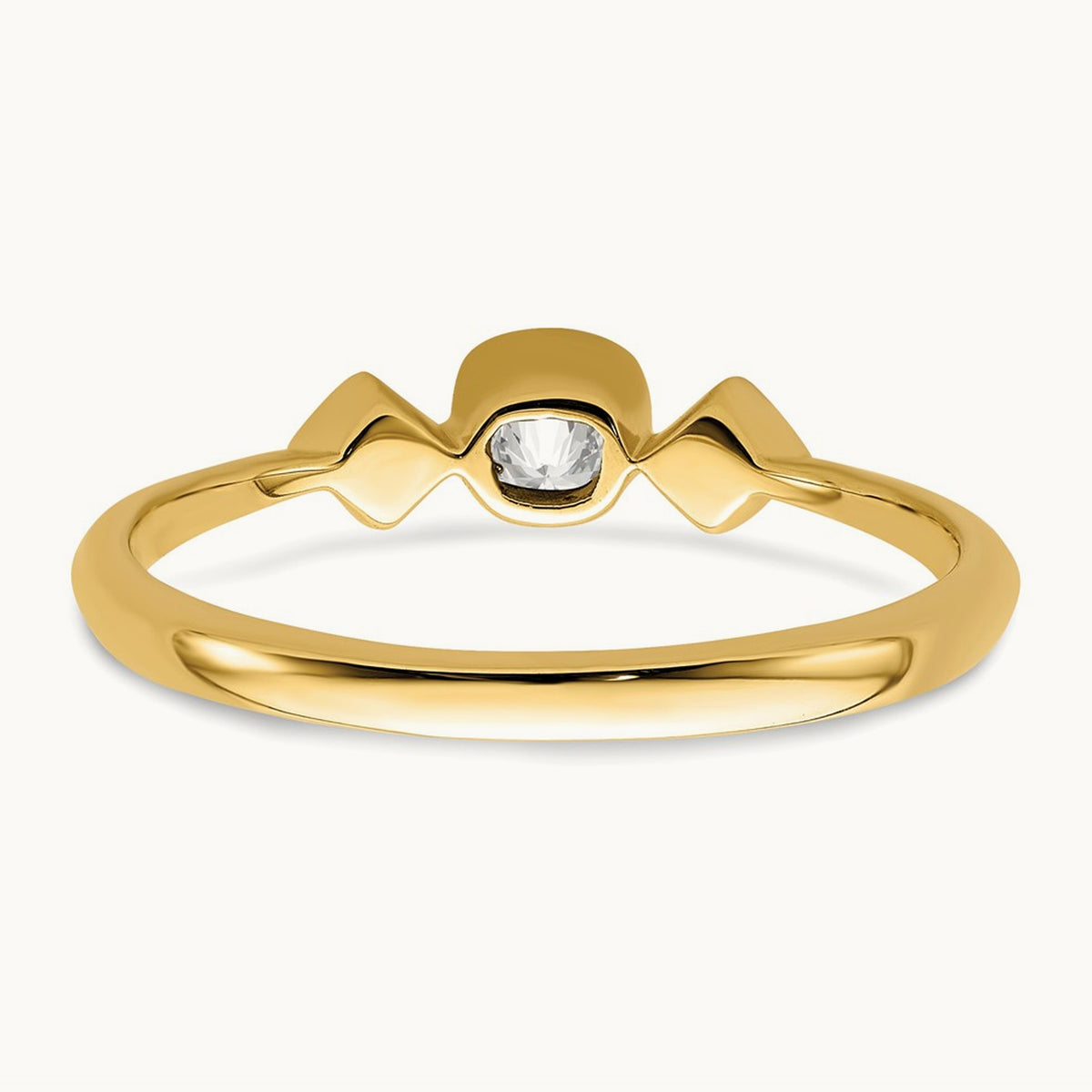 Petite Cushion Ring, 0.25 ct tw — 14K Yellow Gold