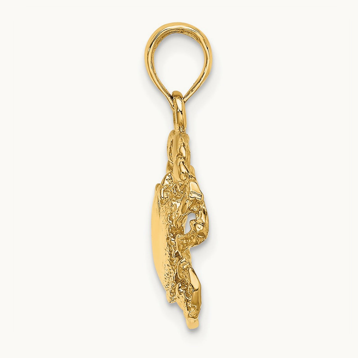 Crab Charm, 14K