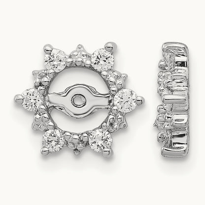 AA Fancy Diamond Earring Jackets, 14K White Gold