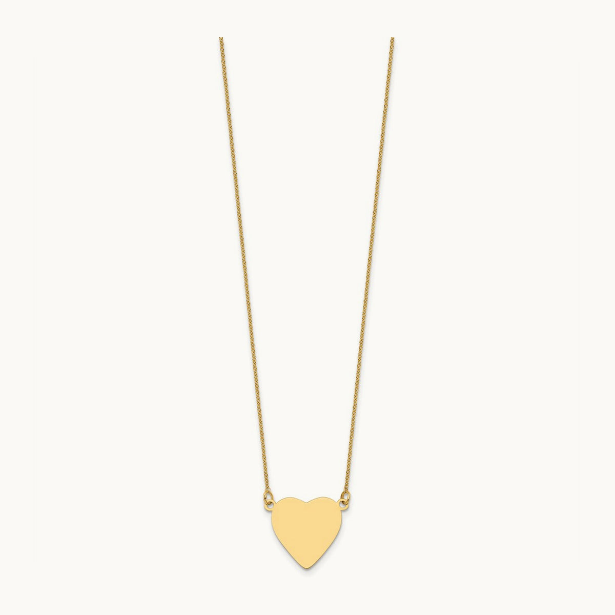 Plain .013 Gauge Heart Engravable Disc 18in Necklace — photo set