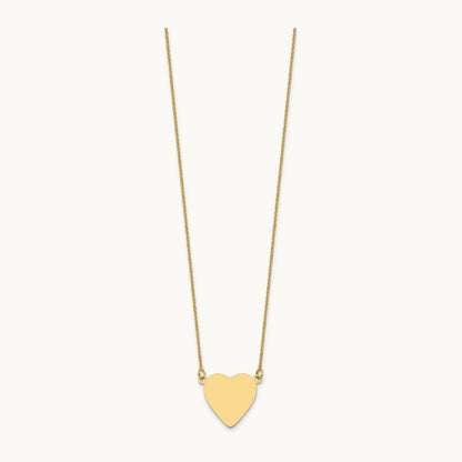 Plain .013 Gauge Heart Engravable Disc 18in Necklace — photo set