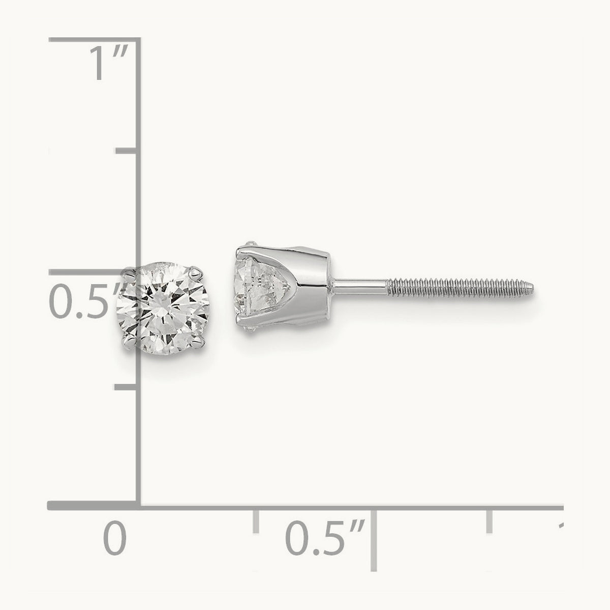 Complete Diamond Stud Earring — 6mm, 0.5 ct