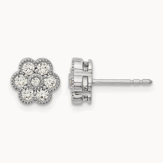 Floral Post Earrings, 0.50 ct tw Lab-Grown Diamond