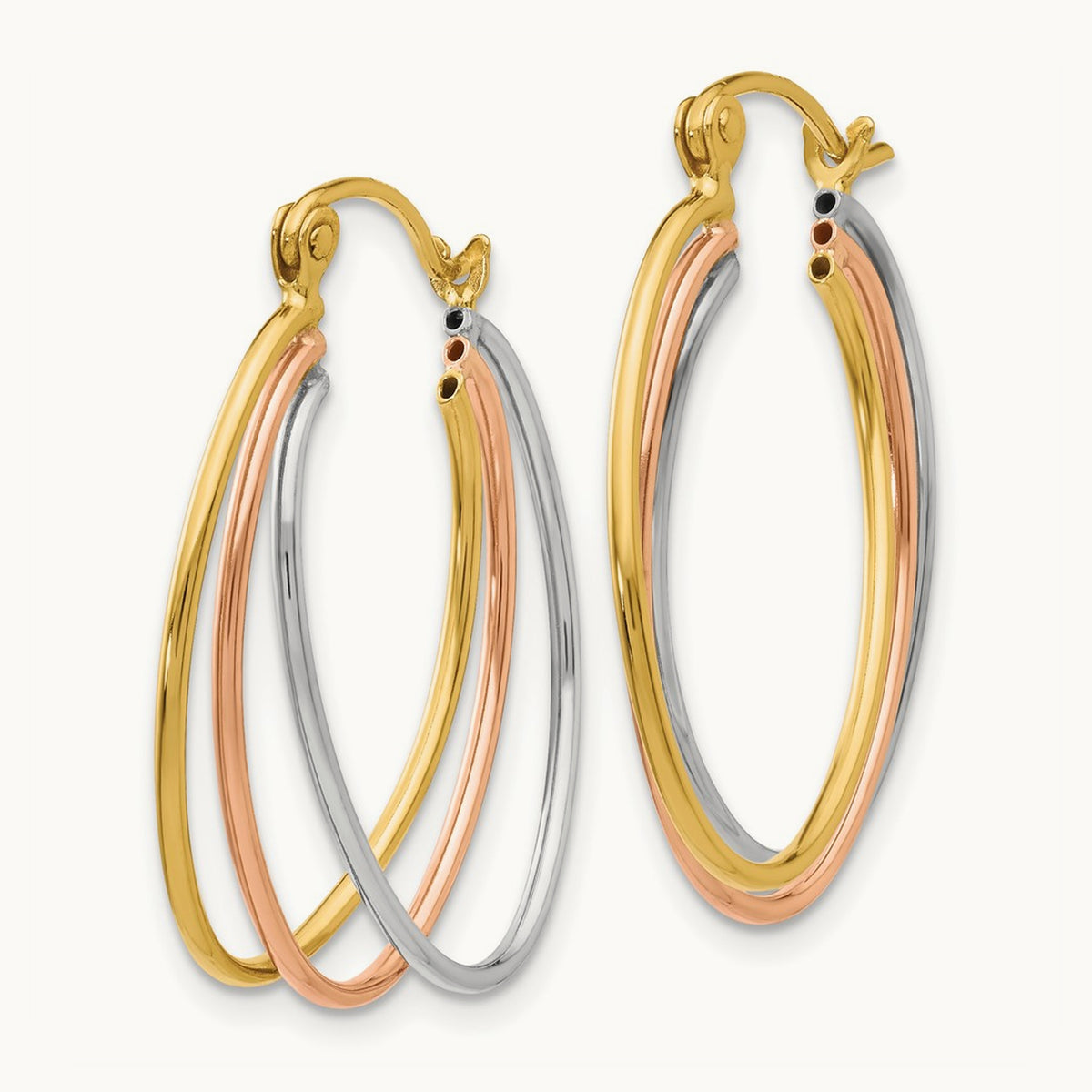 Tri Color Hoop Earrings — photo set