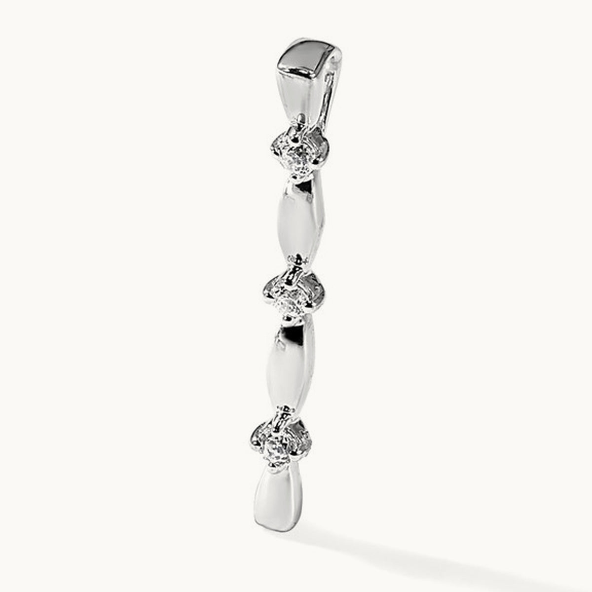 Fashion Bar Chain Slide Pendant, 0.05 ct tw Lab-Grown Diamond