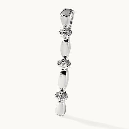 Fashion Bar Chain Slide Pendant, 0.05 ct tw Lab-Grown Diamond