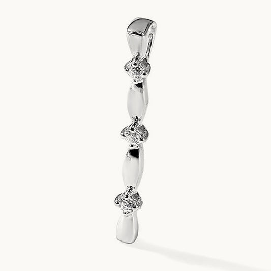 Fashion Bar Chain Slide Pendant, 0.05 ct tw Lab-Grown Diamond